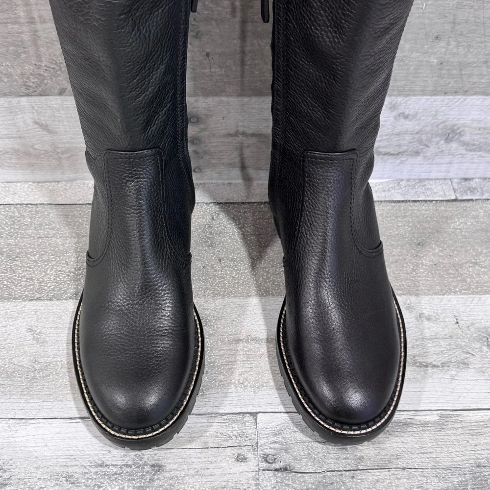 TORY BURCH MILLER LUG SOLE OVER-THE-KNEE BOOT - PERFECT BLACK - SZ - 6M